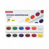 ErichKrause 50586ЕК Краски акварельные ErichKrause Basic медовые 12 цветов (в картоннои пенале)
