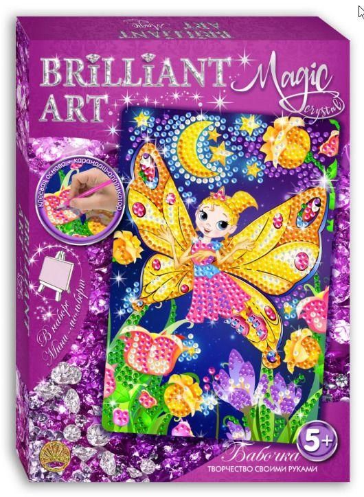 Лапландия 64566 Мозаика со стразами Magic Crystal Бабочка.