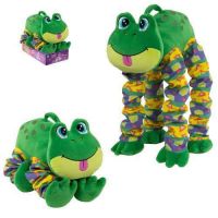 1toy Т13881 Мягкая игрушка Пружиножки Лягушка со звуком, 36 см
