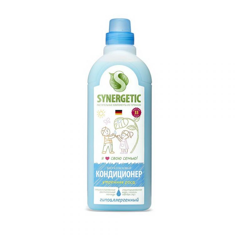 SYNERGETIC 110106 Кондиционер для белья SYNERGETIC Утренняя роса 1л