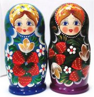 М05160204 Матрешка 5 в 1 большая (Ягодки, Эскиз 04 , земляничка)