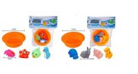 ABtoys (АБтойс) PT-01503 Набор для ванной Abtoys Веселое купание 4 предмета и ванночка, 2 вида, в пакете