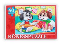 Konigspuzzle ПК60-5781 Пазл История щенков, 60 элементов