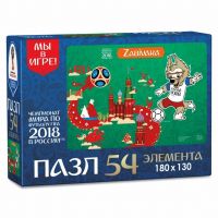 ORIGAMI 03782 Пазл ЧМ 2018 Забивака На поле, 54 детали