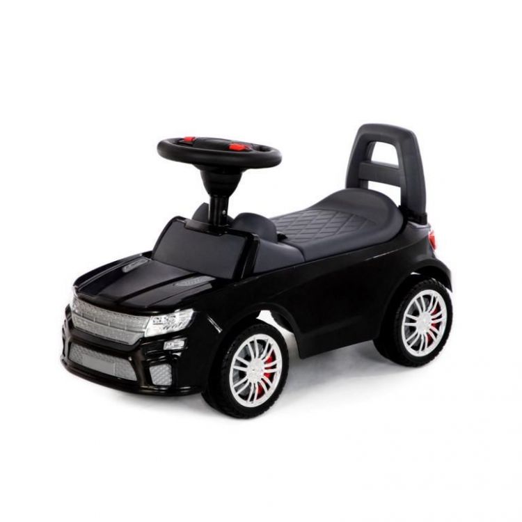 ПОЛЕСЬЕ П-84613 Каталка автомобиль "SuperCar" №6 со звуковым сигналом (чёрная)