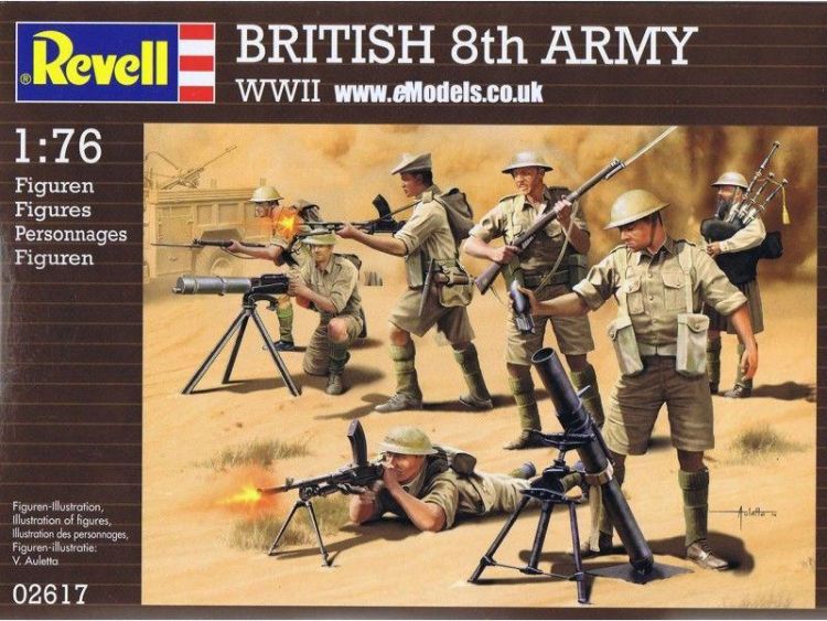 Revell 02617 Фигуры 8 британской армии, Вторая Мировая война, 44 штуки