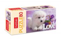 Hatber 80ПЗ5-12359 Пазл Hatber Белый щенок 60 элементов 230х165мм