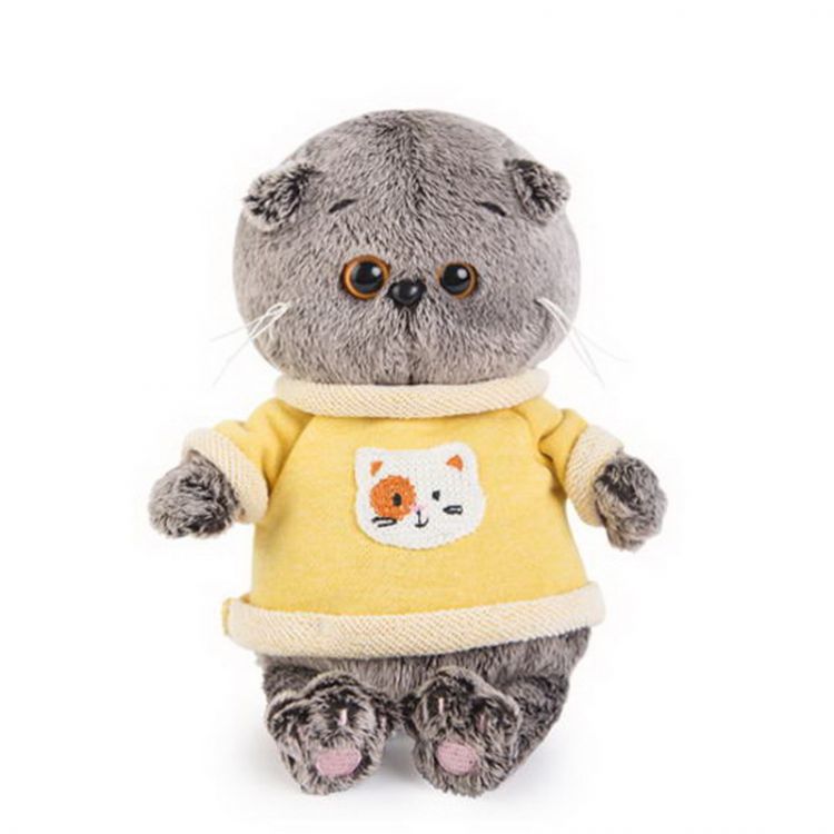 BUDI BASA BB-019-no Мягкая игрушка BUDI BASA Кот Басик BABY в толстовке, 20 см