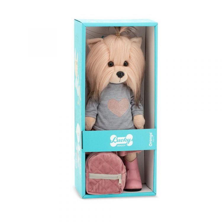 Orange Toys LD2/082 Мягкая игрушка Orange Toys Собачка Lucky Yoyo: Городской стиль с каркасом 37, коробка 44 см