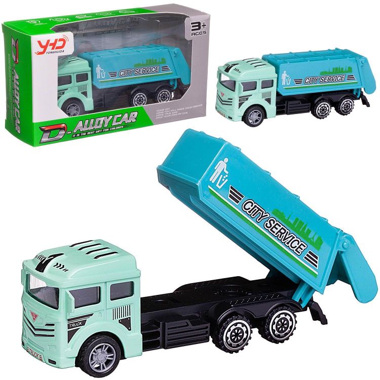 Junfa WT-07160 Машинка Junfa Спецтехника Мусоровоз инерционная металлическая