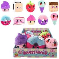 Beverly Hills Teddy Bear Co. SQS00725 Squeezamals (Скуизамалс), Серия "Desserts", фигурки десертов, 9 см