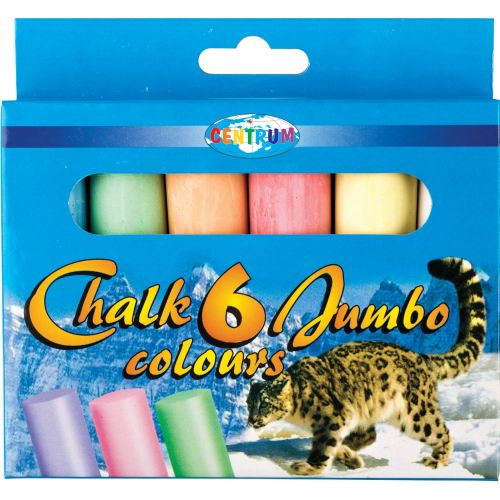 CENTRUM 82426 Мелки цветные 6 шт, диаметр 24 мм, длина 11,5 см JUMBO