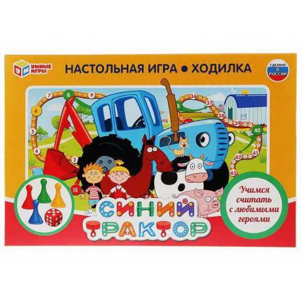 УМка 4690590193914 Игра настольная-ходилка "Умные игры" Синий трактор