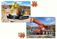 Castorland C2-021048 Пазл Стройтехника 2 в 1, 70+120 деталей