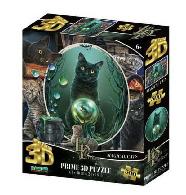 Prime 3D 32533-SBM Пазл 3D 500 Коллаж "Кошки"