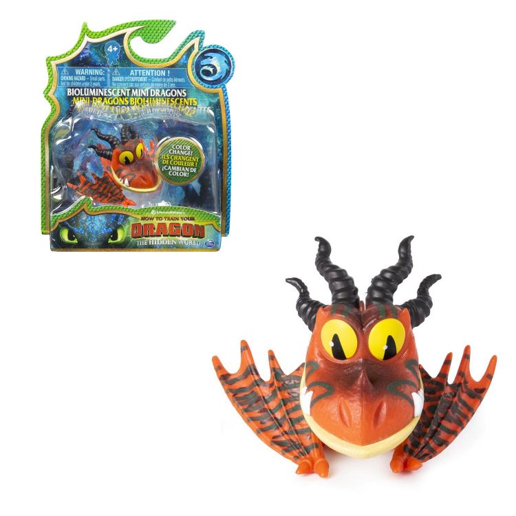 Spin Master 66628 Dragons 3 Мини-фигурка дракона, меняет цвет, Кривоклык
