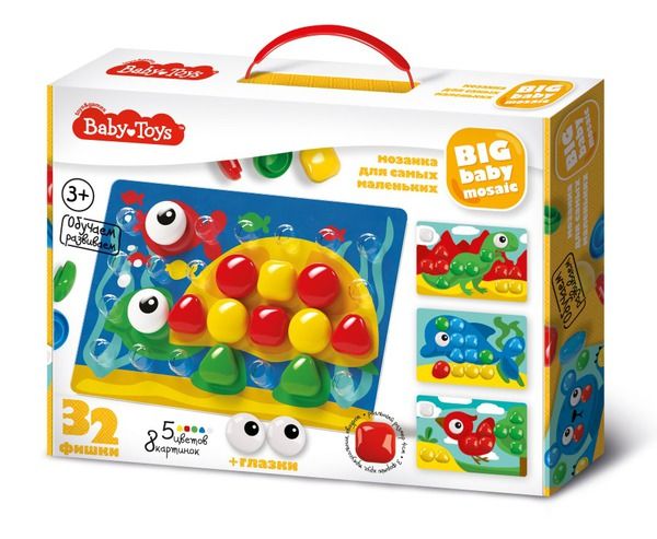 Десятое королевство 02522ДК Мозаика для самых маленьких  BABY TOYS d40/5 цв/32 эл