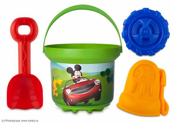 Рославльская игрушка 1052-пц Набор песочный DISNEY 1л Микки CARS