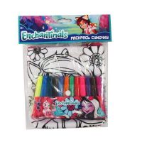 Centrum 88552 Набор для творчества Раскрась сумку "Enchantimals", 18*21*2 см + 12 фломастеров
