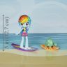 Hasbro E1085 MLP EG Minis Мини-кукла Пляжный отдых Радуга