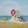 Hasbro E1085 MLP EG Minis Мини-кукла Пляжный отдых Радуга