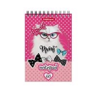 ErichKrause 46682 Блокнот на спирали Cool Cat, А6, 60 листов, клетка