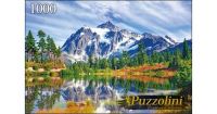 Puzzolini 7725 Пазл Озеро у снежных гор, 1000 элементов