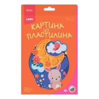 LORI Пз/Пл-010 Набор для творчества LORI Картина из пластилина "Зайка на луне"