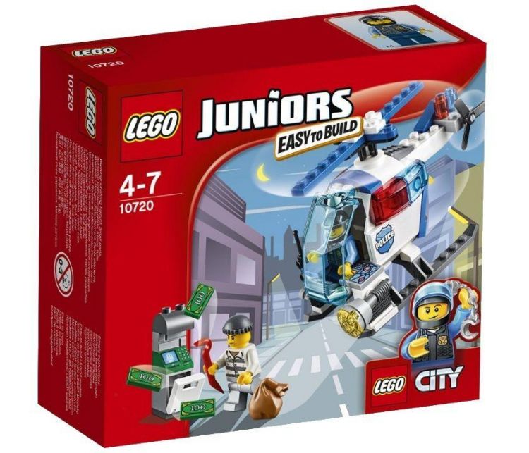 Lego Juniors 10720 Конструктор Лего Джуниор  Погоня на полицейском вертолёте, 63 детали