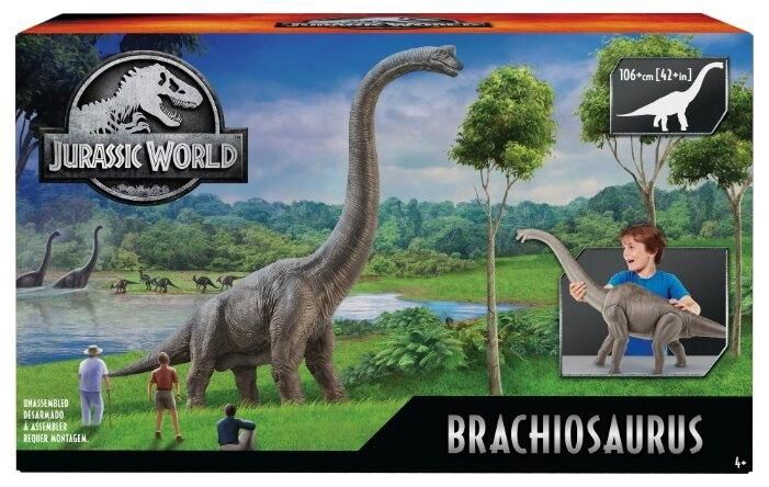 Mattel GNC31 Jurassic World Фигурка Гигантский динозавр Брахиозавр, 106 см