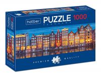 Hatber 1000ПЗ2-25832 Пазл Hatber Premium Панорама Ночной городок 1000 элементов формат 960x330мм