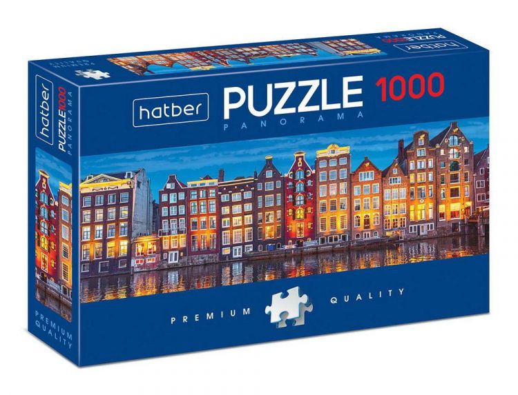 Hatber 1000ПЗ2-25832 Пазл Hatber Premium Панорама Ночной городок 1000 элементов формат 960x330мм