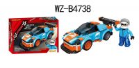 Junfa WZ-B4738 Конструктор Junfa Linoos Гоночная машина Морской дракон", 170 деталей, резиновые колеса, фигурка пилота