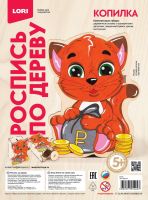 LORI Фнр-011 Набор для творчества LORI Роспись по дереву.Копилка "Котик"