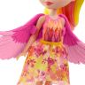Mattel GYJ04 Энчантималс Кукла Фалон Феникс с любимой зверушкой, 15 см