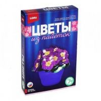 LORI Цв-031 Набор для творчества LORI Цветы из пайеток Фиалка