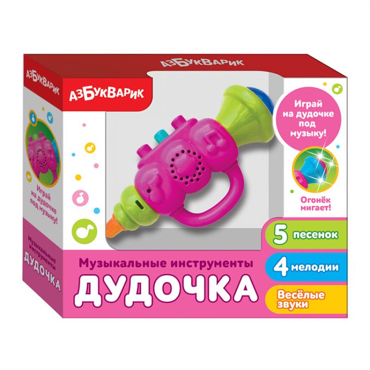 АЗБУКВАРИК 28367-8 Дудочка (Музыкальные инструменты) Розовый АЗБУКВАРИК 28367-8 Дудочка (Музыкальные инструменты) Розовый