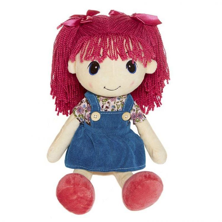 Maxitoys MT-HH-R9068E2 Dolls Мягкая кукла Стильняшка с малиновыми волосами, 40 см