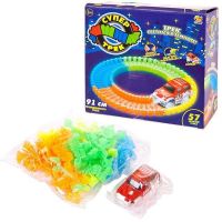 ABtoys PT-00947 Гибкий трек "Супер Трек", светится в темноте, 57 деталей