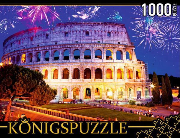 Konigspuzzle ГИК1000-8226 Пазл Ночной Колизей Италия, 1000 элементов