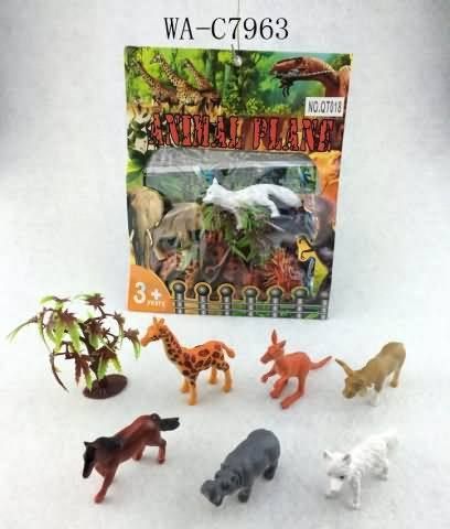 Junfa Toys QT018 Набор диких животных, 7 шт.