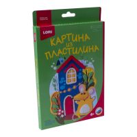 LORI Пз/Пл-012 Набор для творчества LORI Картина из пластилина "Мышка у домика"
