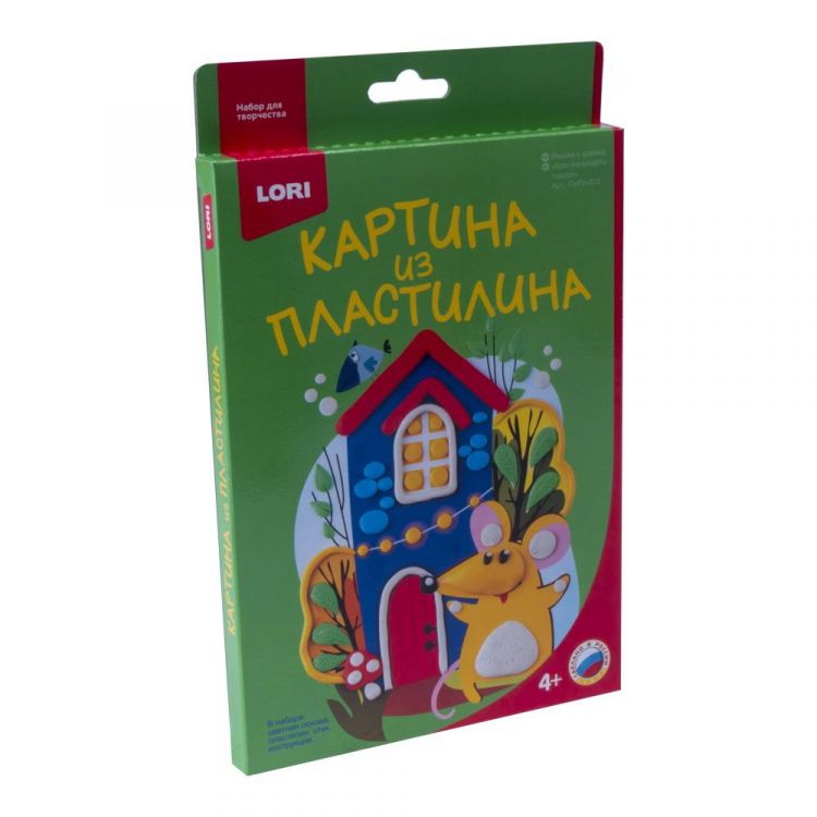 LORI Пз/Пл-012 Набор для творчества LORI Картина из пластилина "Мышка у домика"