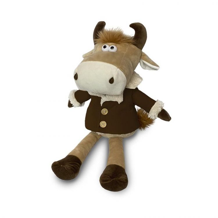 Maxitoys Luxury MT-MRT022020-20 Мягкая игрушка Maxitoys Luxury Бычок Баян в Коричневой Дубленке, 20см,