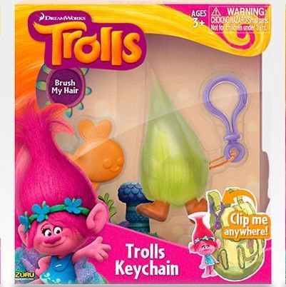Zuru 6201 Trolls Коллекционная фигурка-брелок Пушистик, 7 см