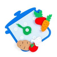 Fetrov 1201006 Развивающая игра Fetrov Кастрюля с овощами Фетр 19*19 8 страниц см