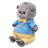 BUDI BASA BB-040 Мягкая игрушка Кот Басик BABY в рубашке и шортиках, 20 см