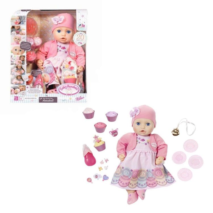 Zapf Creation Baby Annabell 700-600 Бэби Аннабель Кукла многофункциональная Праздничная, 43 см