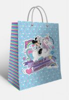 ND Play 299949 Пакет подарочный ND Play Minnie Mouse, Минни с единорогом, большой, 330*455*100 мм