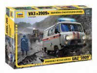 Звезда 43002з Модель сборная УАЗ "3909" Аварийно-спасательная служба, 1:43